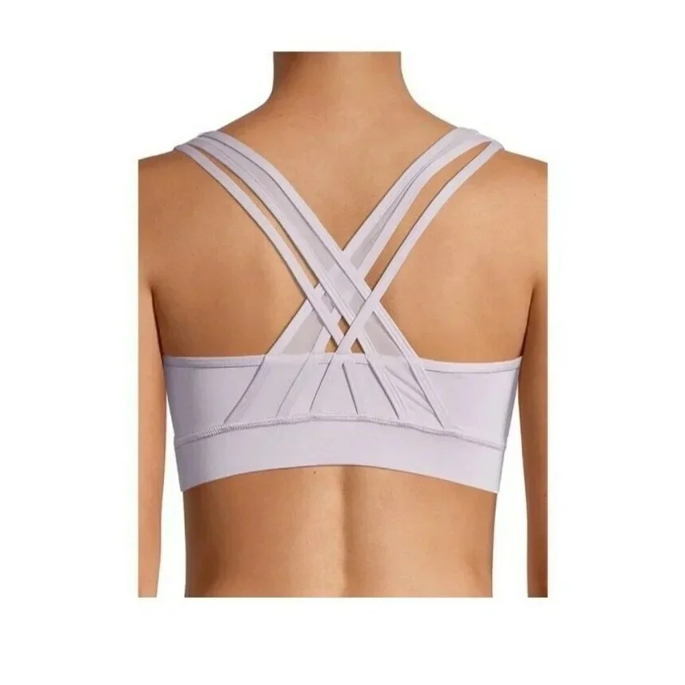 NWT AVIA Women's Small Purple Strappy Medium Support Sports Bra